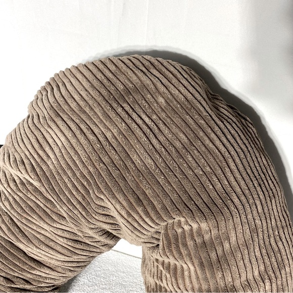 Jolly Jumper Boomerang Nursing Pillow With Plush Brown Corduroy Cover - Picture 5 of 10